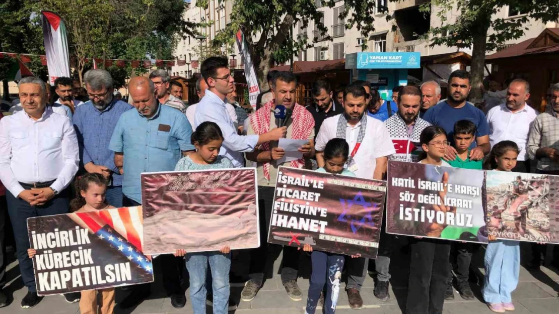 Adıyaman'da İsrail protesto edildi