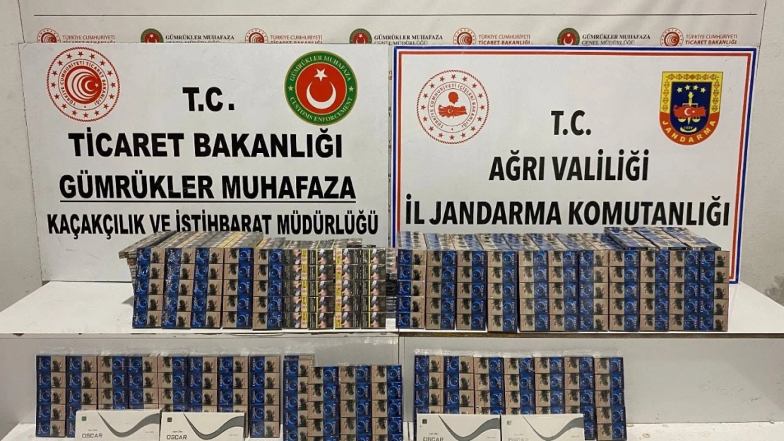 Ağrı'da çok sayıda gümrük kaçağı sigara ele geçirildi