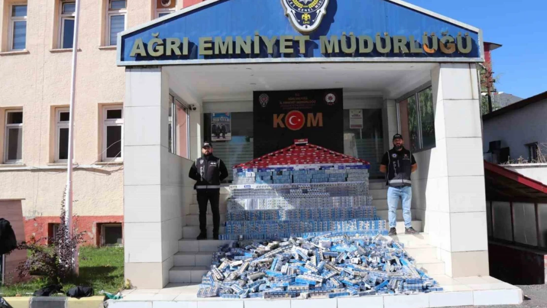 Ağrı'da polis 181 bin 100 karton kaçak sigara yakaladı