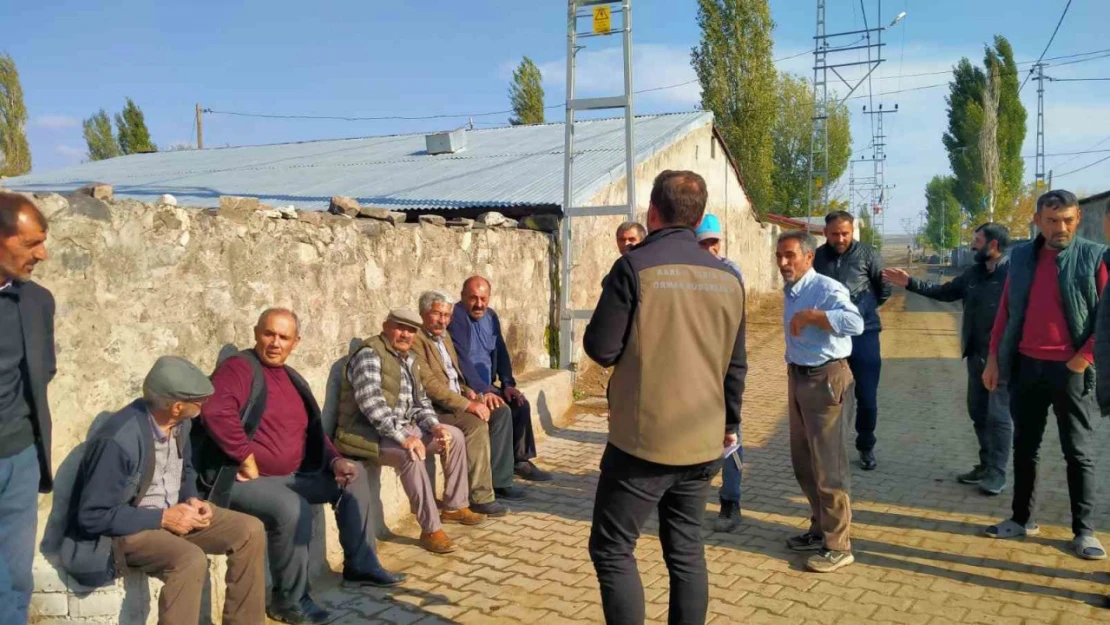 Akyaka'da tarla faresiyle mücadele bilgilendirme toplantısı yapıldı