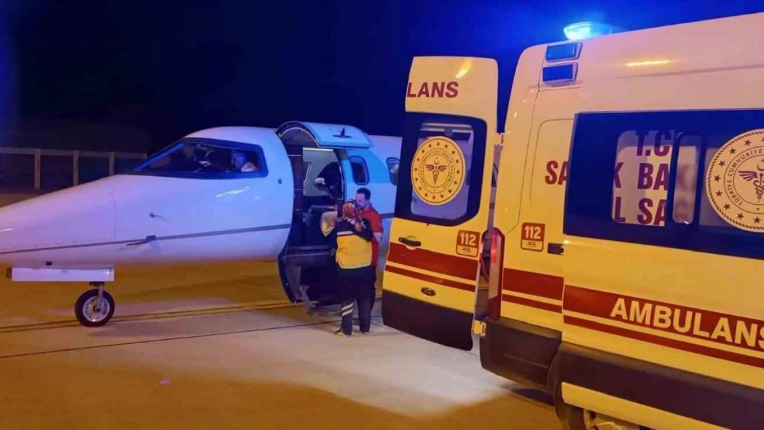 Ambulans uçak minik Alya için havalandı