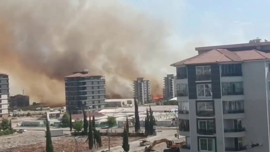Anız yangını korku ve paniğe neden oldu