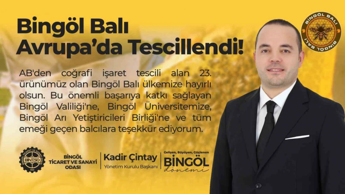 Bingöl Balı Avrupa'da tescillendi