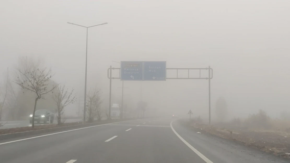 Bingöl'de  sis etkili oldu, görüş mesafesi 2 metreye kadar düştü