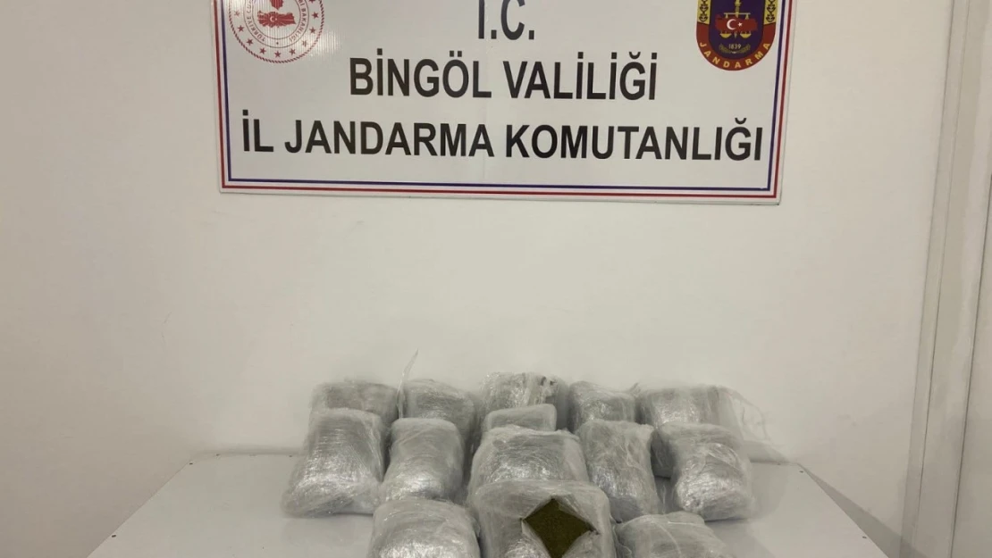 Bingöl'de 20 kilo esrar ele ele geçirildi