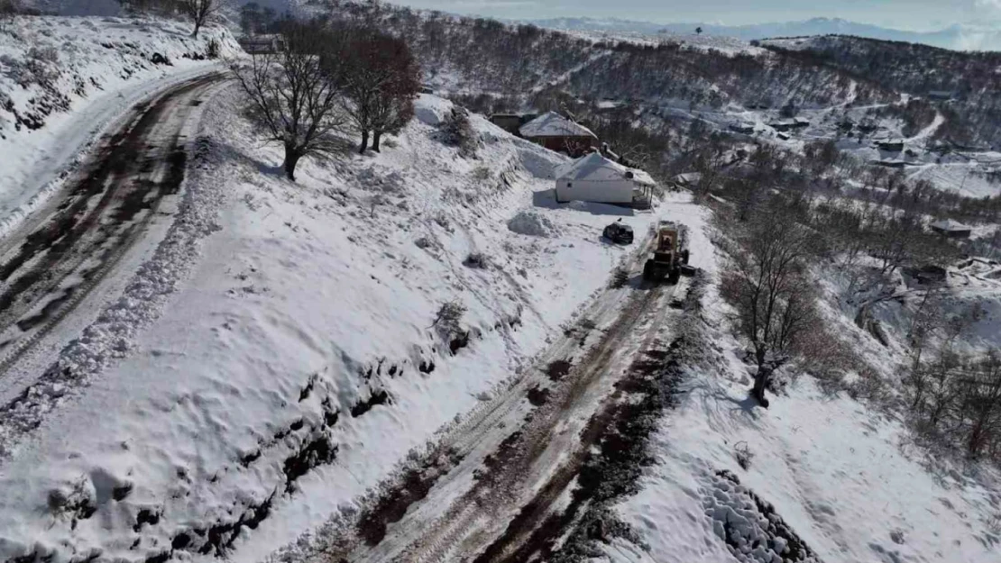 Bingöl'de kar nedeni ile kapanan 54 köy yolunun açılması için çalışmalar sürüyor