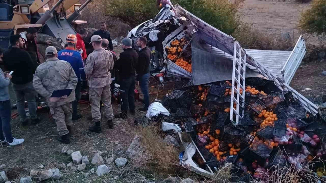 Bitlis'te meyve yüklü kamyonet devrildi: 1 ölü, 1 yaralı