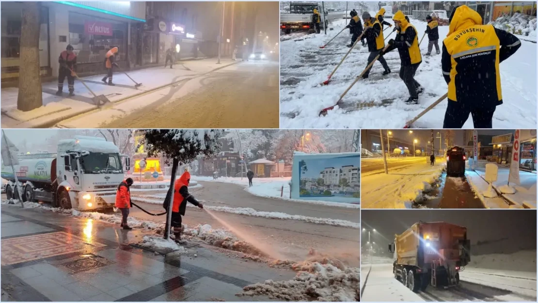 Büyükşehir Belediyesinden Kar Mesaisi