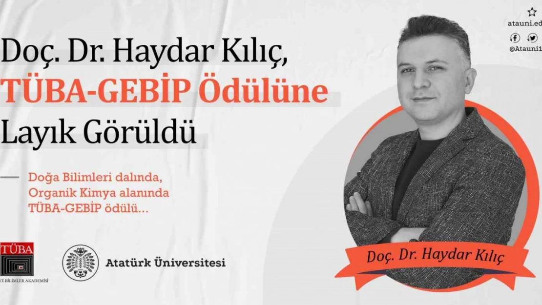 Doç. Dr. Kılıç, TÜBA-GEBİP ödülüne layık görüldü