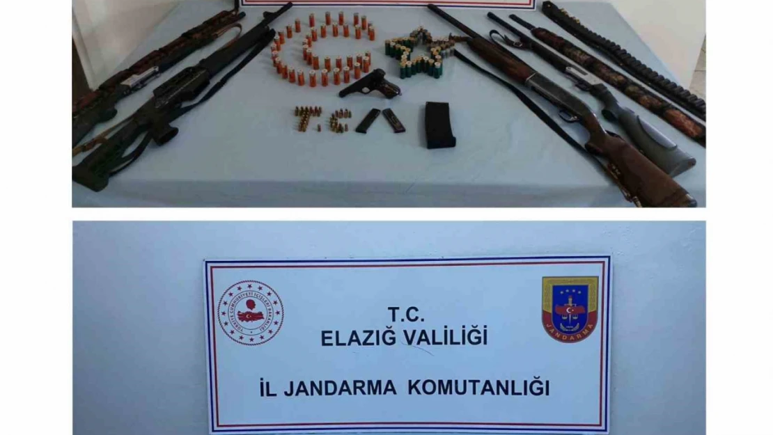 Elazığ 7 adet ruhsatsız silah ele geçirildi