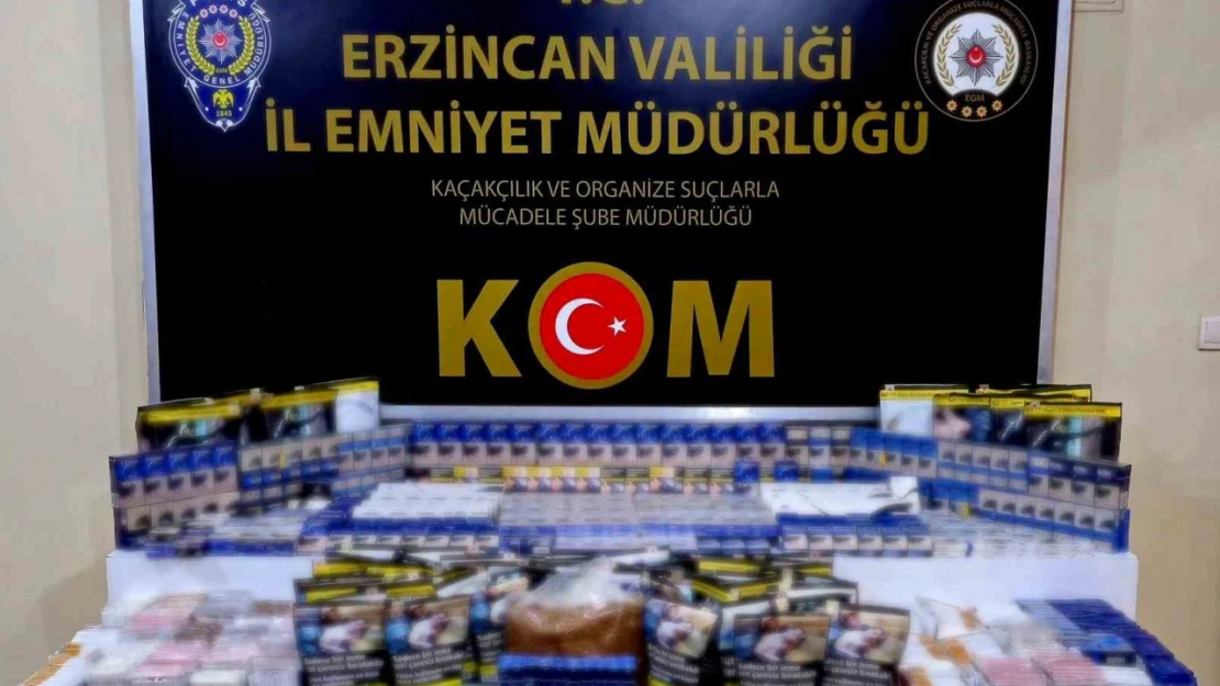 Erzincan'da kaçak tütün mamulleri ele geçirildi