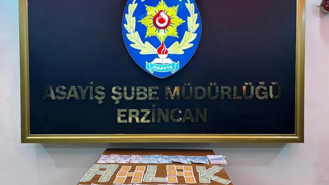 Erzincan'da kumar oynatılan bir işyerine adli ve idari işlem yapıldı