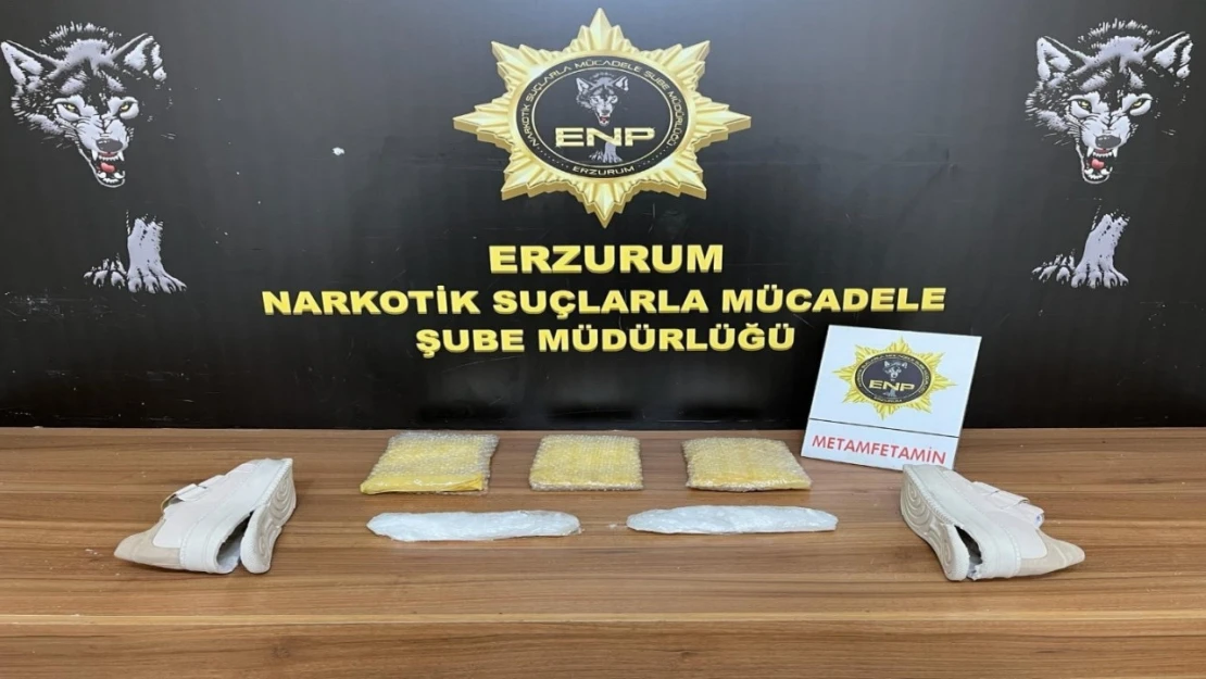 Erzurum'da etamfetamin ve  eroin ele geçirildi