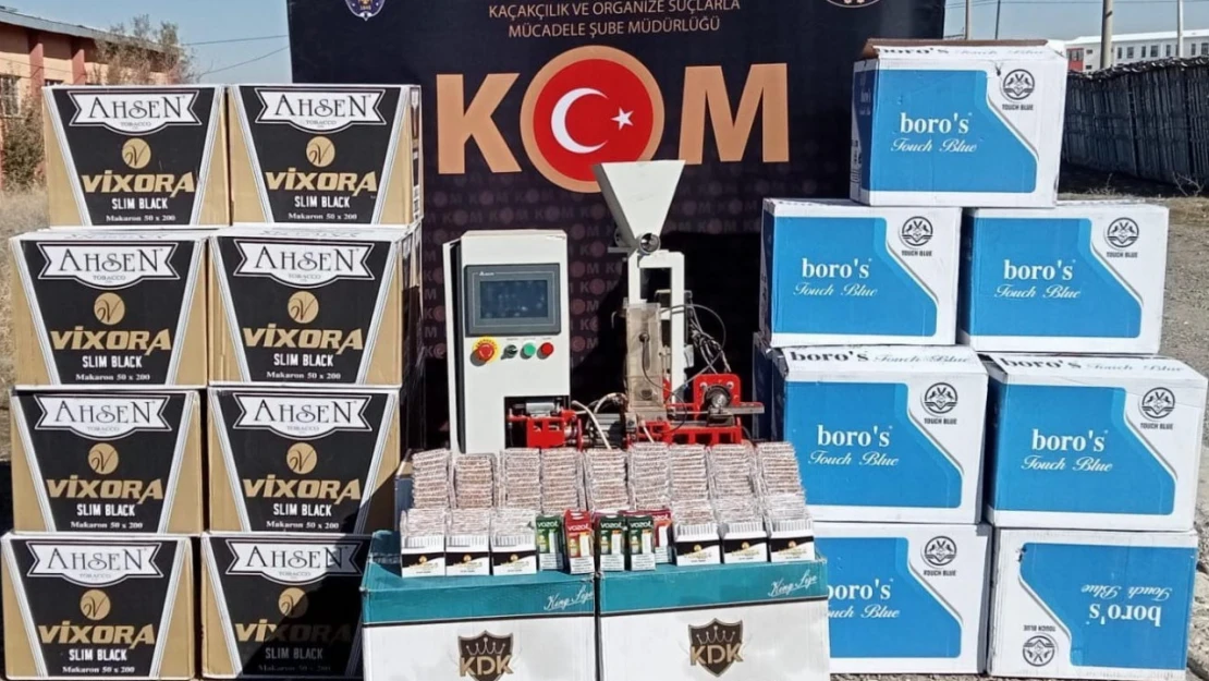 Erzurum'da kaçak sigara operasyonu