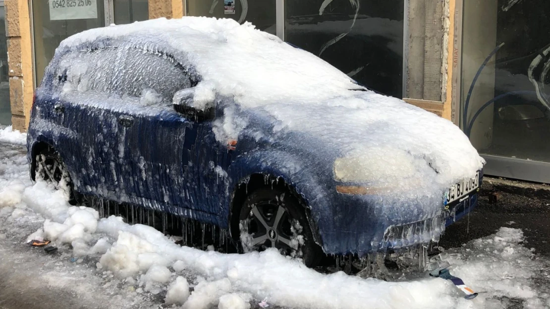 Erzurum'da kutupları aratmayan manzara