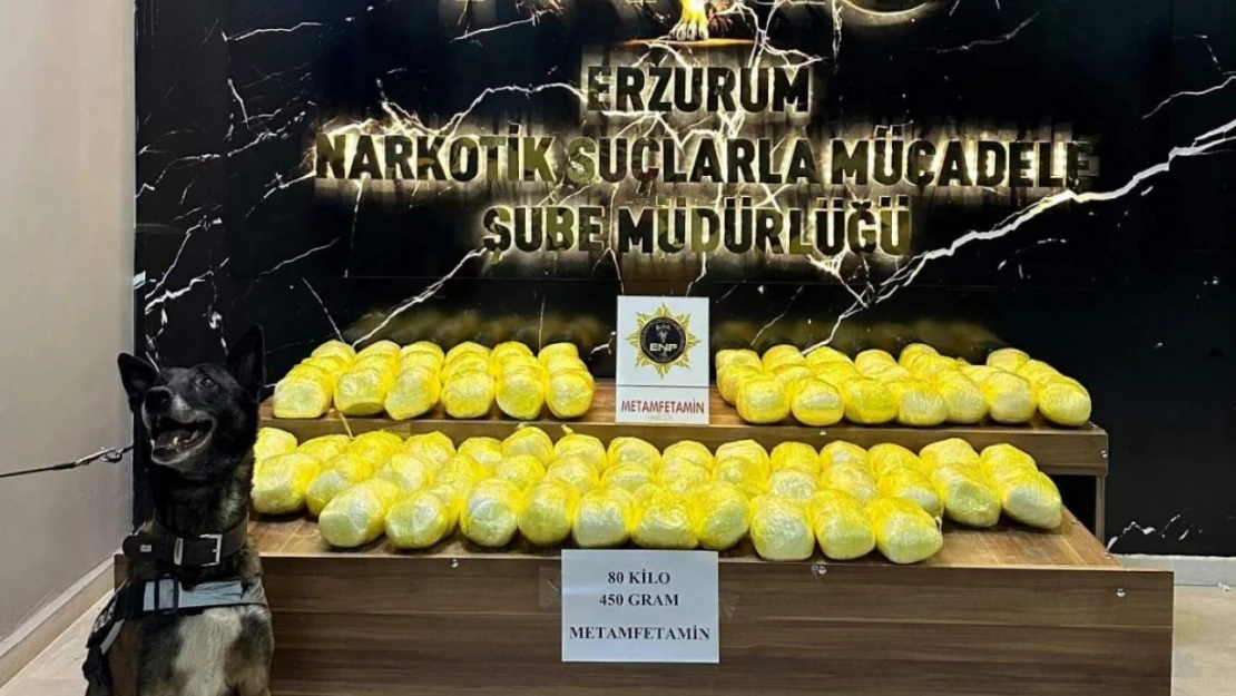 Erzurum'daki uyuşturucu operasyonunda 80 kilo metamfetamin ele geçirildi