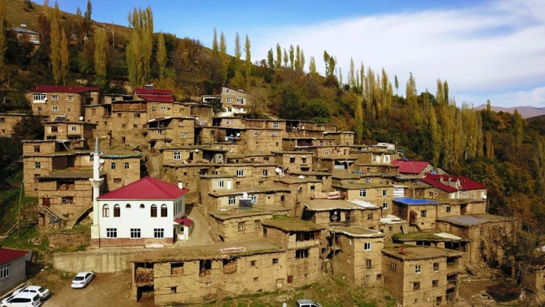 Hizan'ın taş evlerinde sonbahar güzelliği