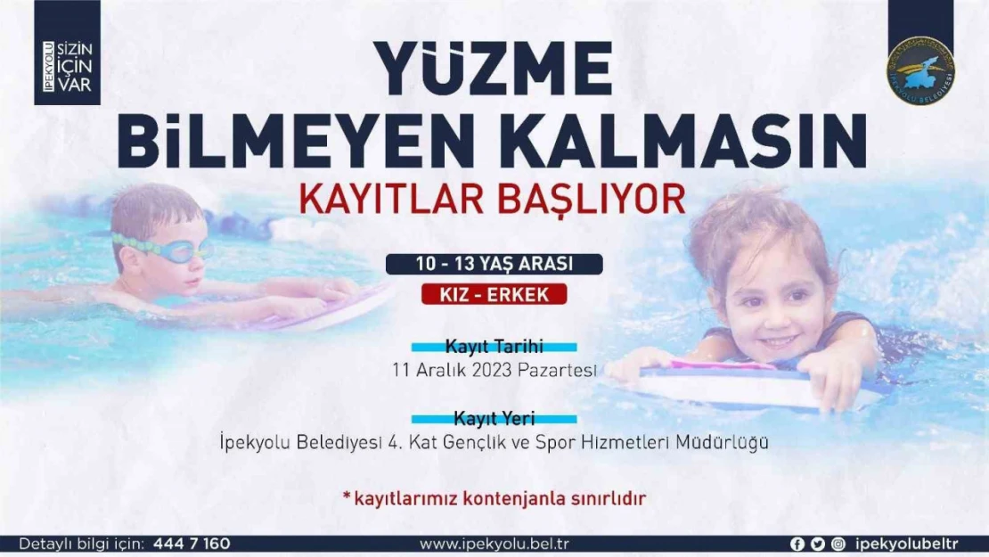 İpekyolu'nda 'yüzme bilmeyen kalmasın' kursu