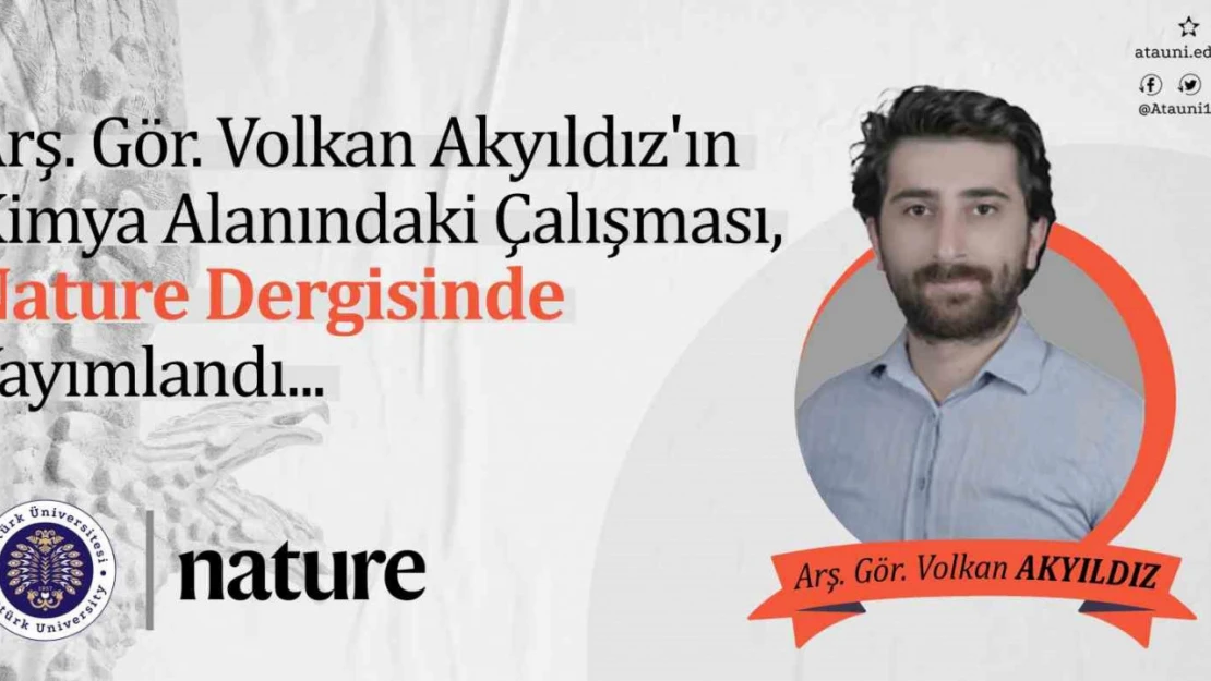 Kimya alanındaki çalışması, Nature dergisinde yayımlandı