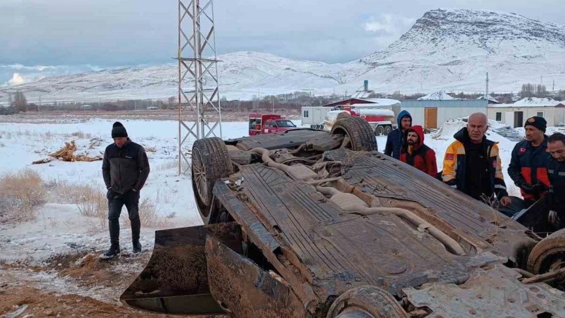 Kontrolden çıkan otomobil takla attı: 1 yaralı