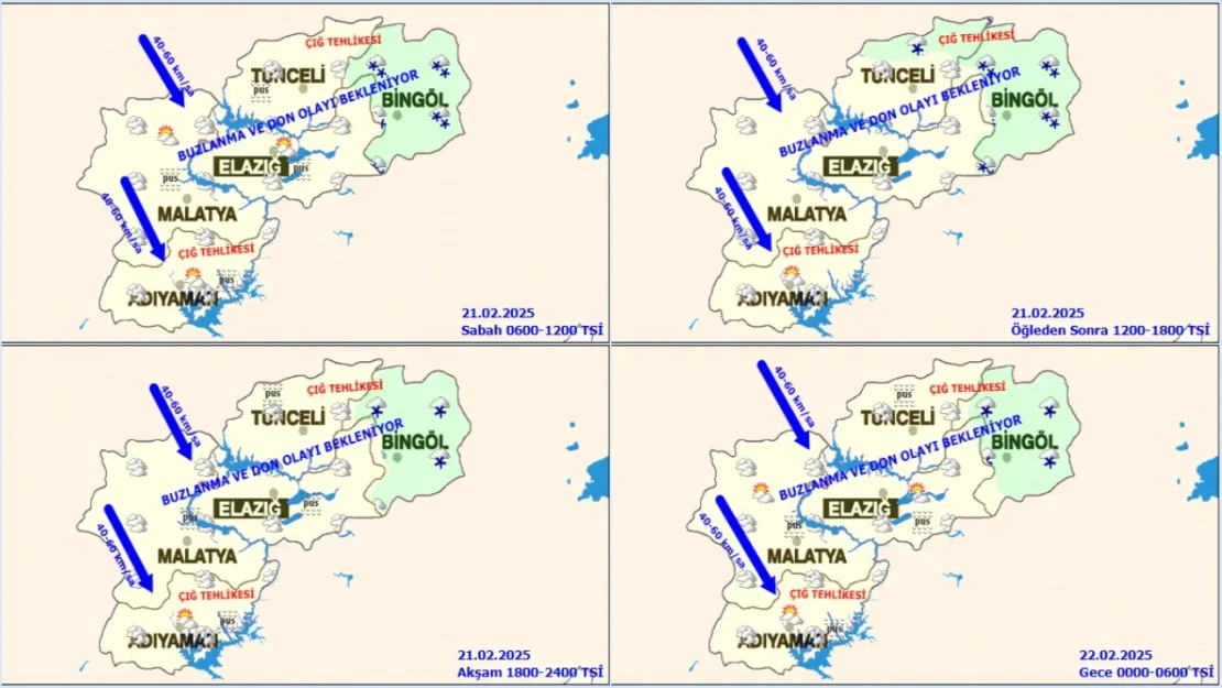 Malatya Hava Durumu: Don, Buzlanma ve Çığ Riski Devam Ediyor