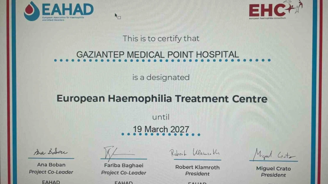 Medical Point Hastanesi'nde hemofili tedavisinde yeni bir adım