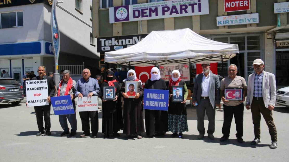 Muş'ta acılı annelerin evlat nöbeti devam ediyor