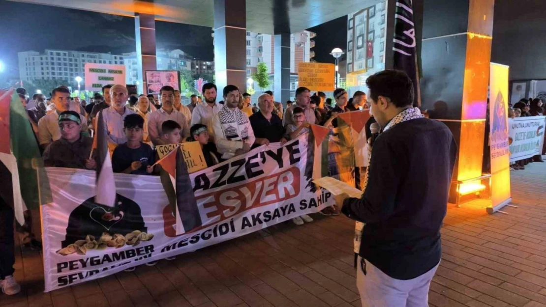 Muş'ta İsrail'in saldırıları protesto edildi