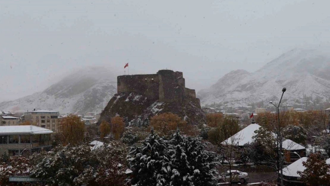 Oltu'ya yılın ilk karı yağdı