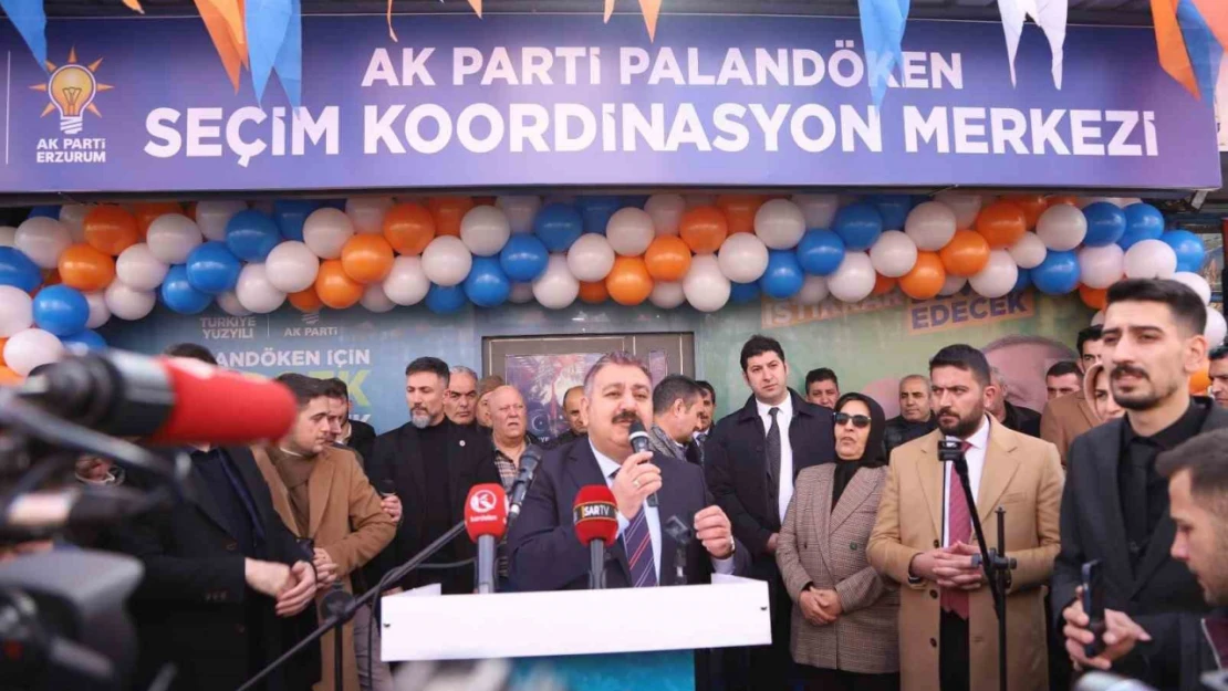 Palandöken'de miting gibi SKM açılışı