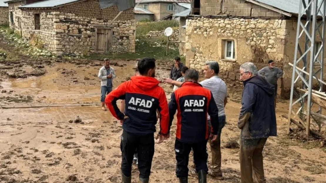 Sağanak yağış Tercan'da sel, su baskınlarına neden oldu