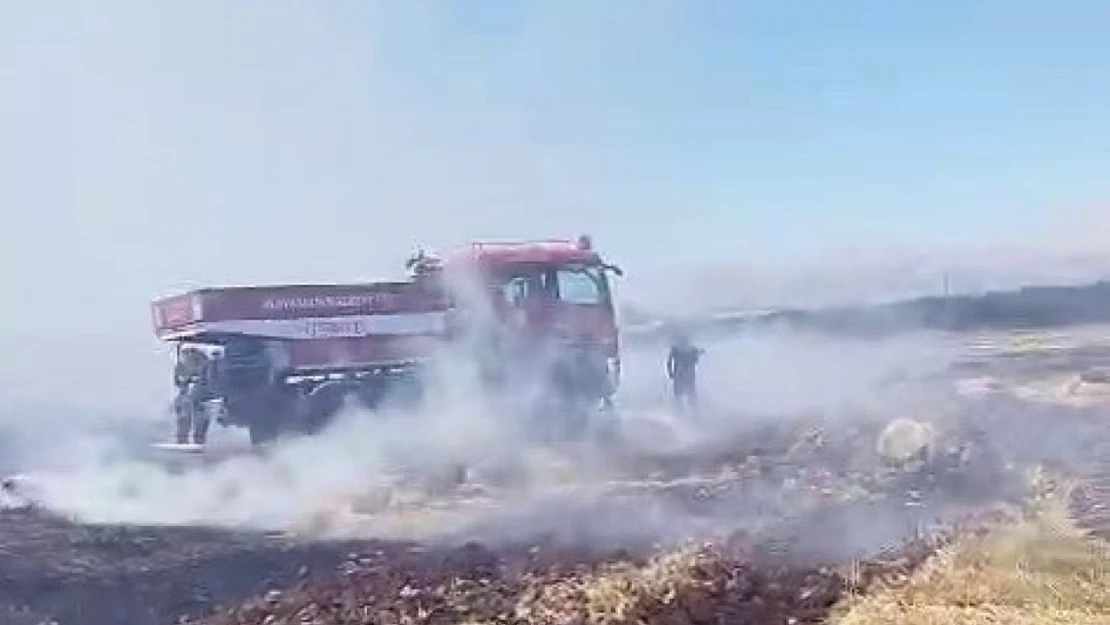 Saman balyaları cayır cayır yandı