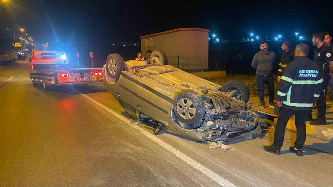 Takla atan otomobil yaklaşık 50 metre sürüklendi: 1 yaralı