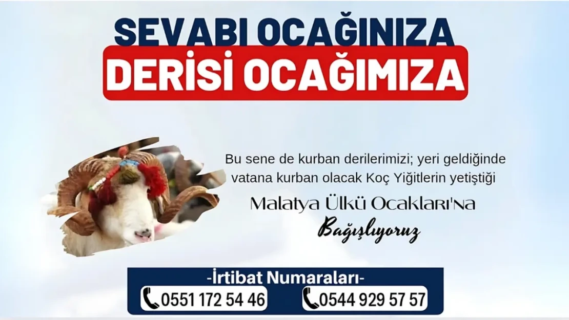 Ülkü Ocaklarından 'Sevabı Ocağınıza, Derisi Ocağımıza' Kampanyası
