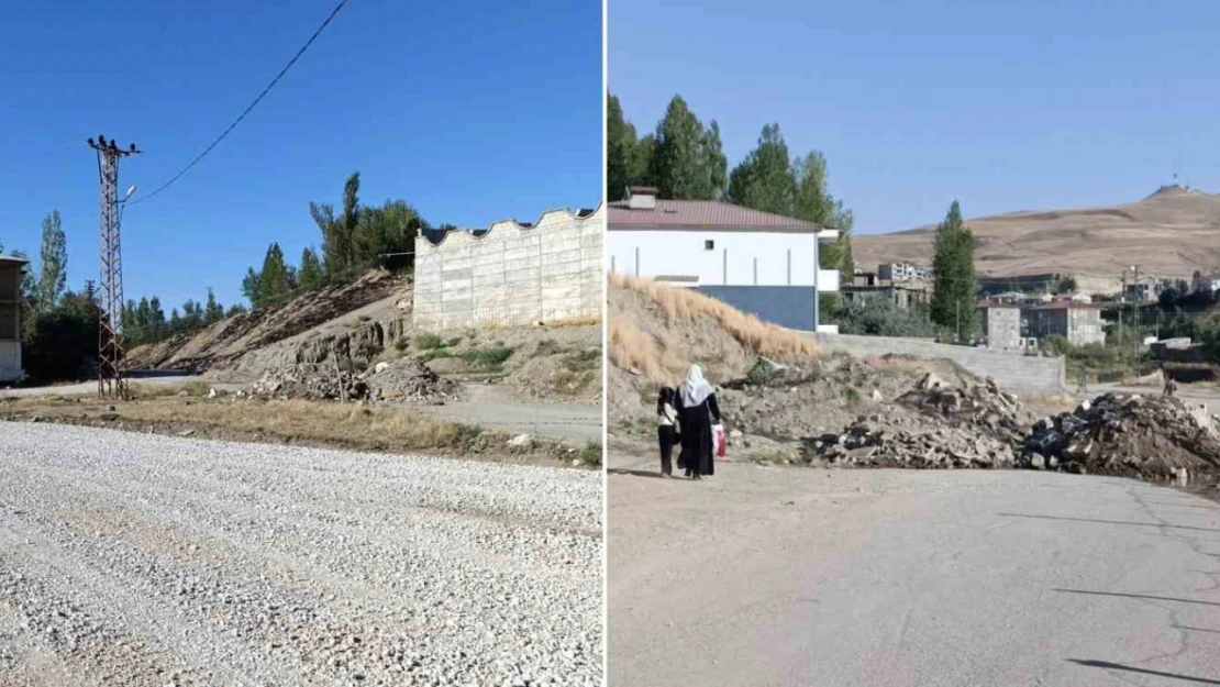 Van'da iki mahalleyi birbirine bağlayan yol yeniden trafiğe açıldı