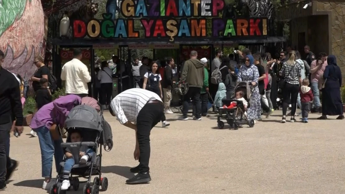 Vatandaşlar bayramda Gaziantep Hayvanat Bahçesi'ne akın etti