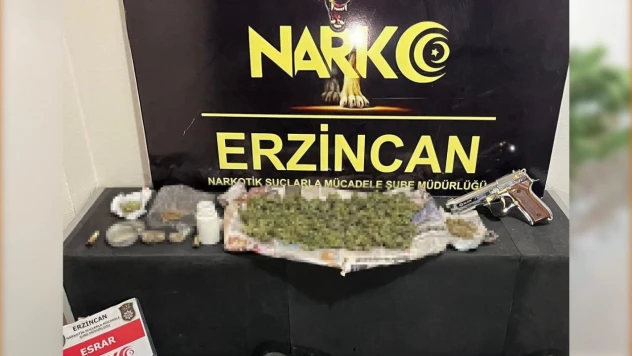 Erzincan'da bir miktar uyuşturucu ele geçirildi, 3 şüpheli yakalandı