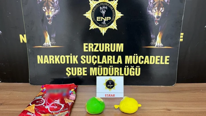 Erzurum'da uyuşturucu operasyonu: Cips paketi içerisinde uyuşturucu ele geçirildi
