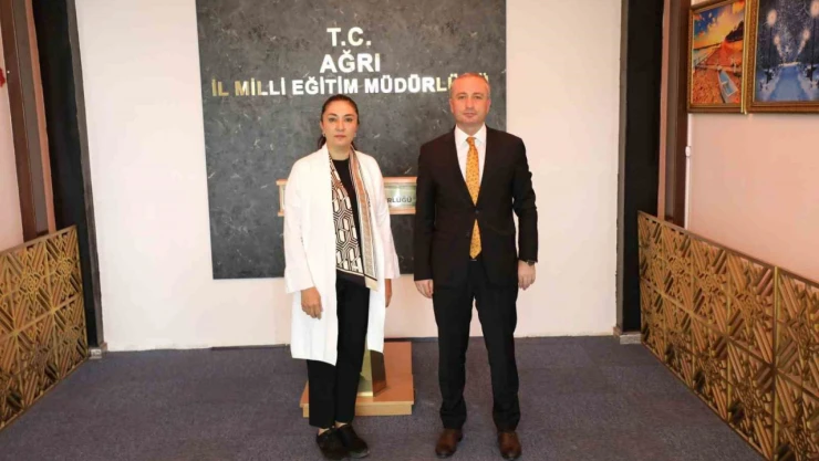 AK Parti Ağrı Milletvekili Kilerci, Milli Eğitim Müdürü Kökrek'i ziyaret etti