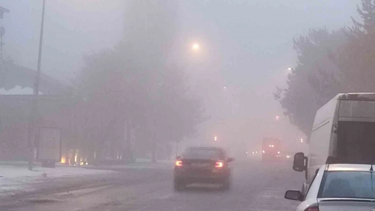 Ardahan'da yoğun sis görüş mesafesini 20 metreye kadar düşürdü