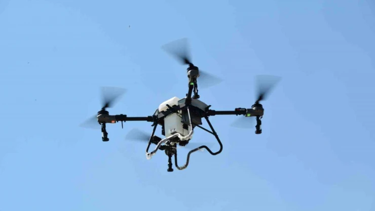 Bitlis'te çekirgeye karşı dronla mücadele