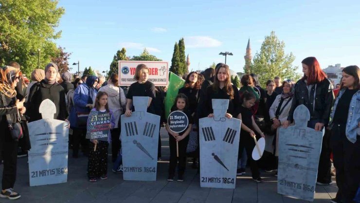 Çerkez sürgününde hayatını kaybedenler 160. yılında anıldı