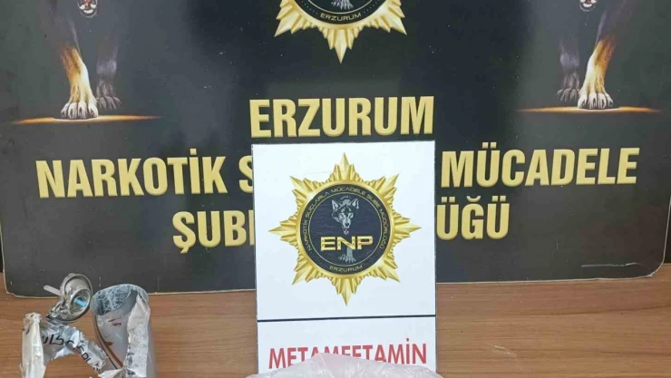 Erzurum'da 343 gram metamfetami  yakalandı