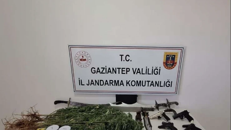 Gaziantep'te silah kaçakçılığı ve uyuşturucu operasyonu: 6 gözaltı