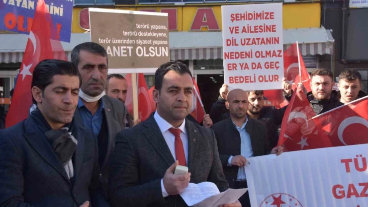 Gaziler ve Şehit Aileleri Vakfı HDP önünde basın açıklaması yaptı