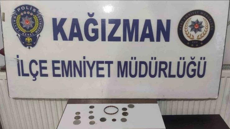 Kağızman'da tarihi eser operasyonu