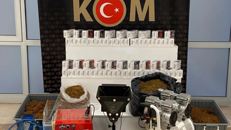 Muş'ta kaçak sigara üretim ve paketleme imalathanesine operasyon