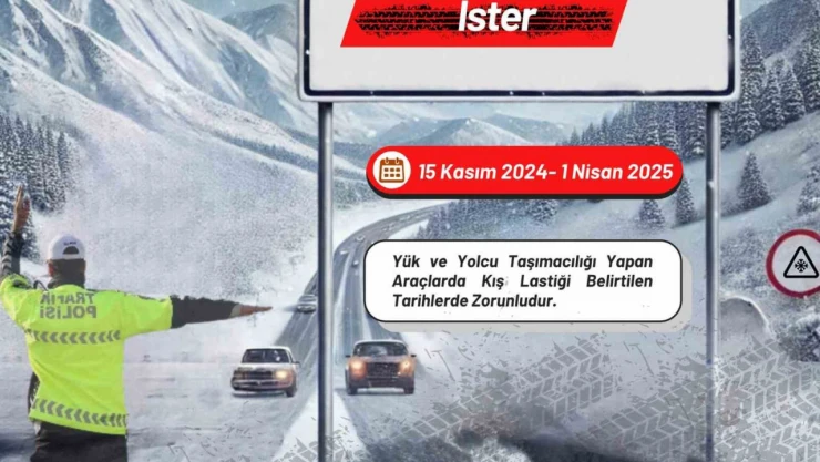 Sürücülere kış lastiği hatırlatması