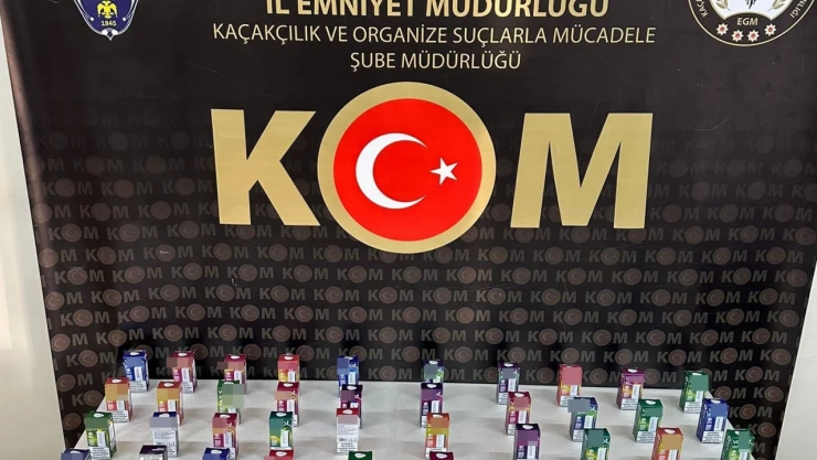 Üstünden 53  kaçak elektronik sigara çıktı