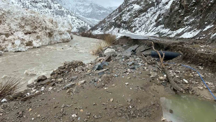 Van-Çatak kara yoluna çığ düştü